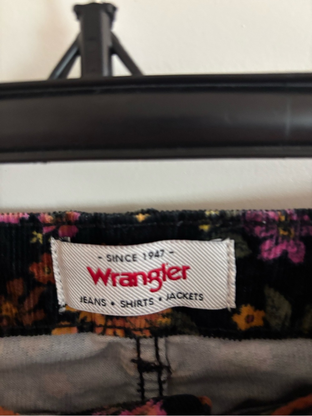 Wrangler Women's Fierce Flare Corduroy Pants, Midnight Floral, Size 18 x 32 - Picture 2 of 4